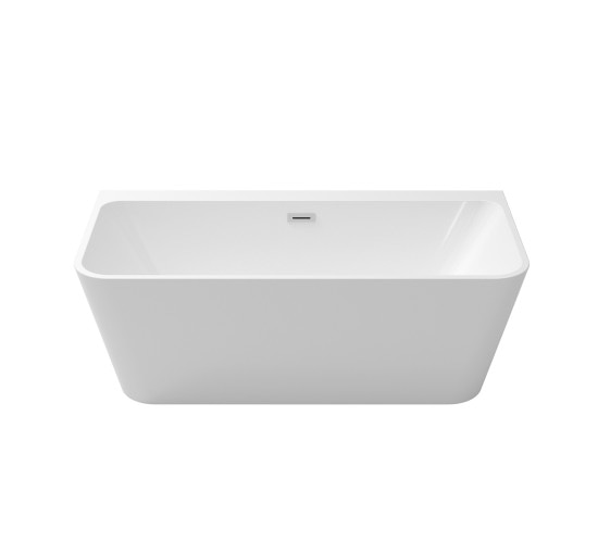 Ванна Besco Varya 150 150x75 з сифоном і переливом хром