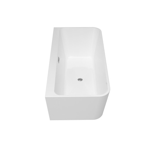 Ванна Besco Varya 150 150x75 з сифоном і переливом хром