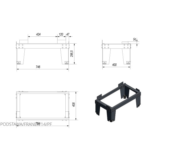 Основание под каминную топку FRANEK 14 Kratki