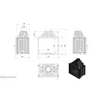 Каминная топка Kratki AMELIA 25 DECO (21,0 кВт)