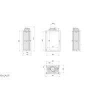 Камінна топка Kratki MAJA 15 Вежа (15,0 кВт)