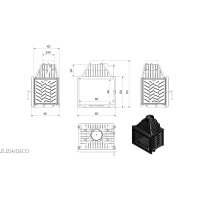 Каминная топка Kratki ZUZIA 16 DECO (16,0 кВт)