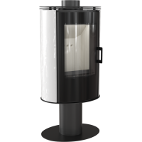 Отопительная печь Kratki KOZA AB S/N/O/DR GLASS кафель белая