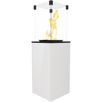 Газовий обігрівач Kratki PATIO MINI скло/білий