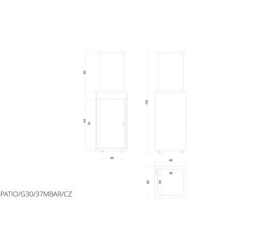 Газовый обогреватель Kratki PATIO стекло/черный - дистанционное управление (пульт)