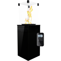 Газовый обогреватель Kratki PATIO стекло/черный - дистанционное управление (пульт)