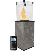 Газовый обогреватель Kratki PATIO MINI керамогранит NATURALI PIETRA GREY - пульт