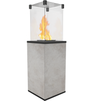 Газовый обогреватель Kratki PATIO MINI керамогранит OXIDE GRIGIO - ручное управление