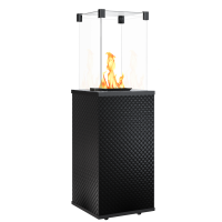 Газовый обогреватель Kratki PATIO стекло/черный - пикованый - ручное управление