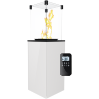 Газовый обогреватель Kratki PATIO стекло/белый - дистанционное управление (пульт)
