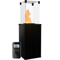 Газовий обігрівач Kratki PATIO MINI керамограніт COLLECTION NERO ASSOLUTO - пульт