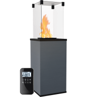 Газовий обігрівач Kratki PATIO MINI керамограніт FILO MERCURIO - пульт