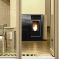 Пеллетная печь Kratki VIKING 8 панель черная Пеллетная печь Kratki VIKING 8 панель черная