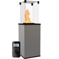 Газовый обогреватель Kratki PATIO MINI керамогранит FILO ARGENTO - пульт