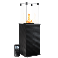 Газовий обігрівач Kratki PATIO скло/чорний - пікований - пульт