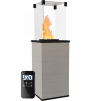 Газовый обогреватель Kratki PATIO MINI керамогранит NATURALI OSSIDIANA VENA CHIARA - пульт