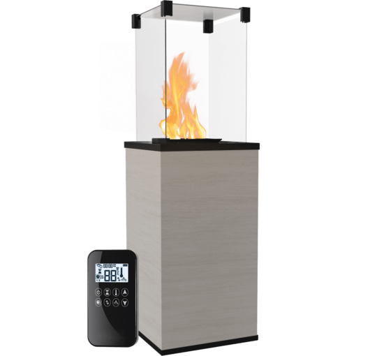 Газовый обогреватель Kratki PATIO MINI керамогранит NATURALI OSSIDIANA VENA CHIARA - пульт