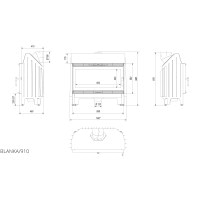 Каминная топка Kratki BLANKA 14 (16,0 кВт)