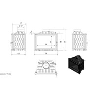 Камінна топка Kratki ERYK 12 700 (12,0 кВт)