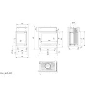Каминная топка Kratki MAJA 12 правая BS (12,0 кВт)