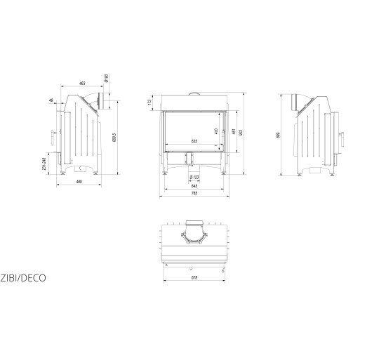 Камінна топка Kratki ZIBI 12 DECO (11,0 кВт)