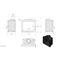 Каминная топка Kratki FELIX 16 (16,0 кВт)