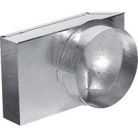 Переходник канал-труба Ø 100 под углом 90° Kratki