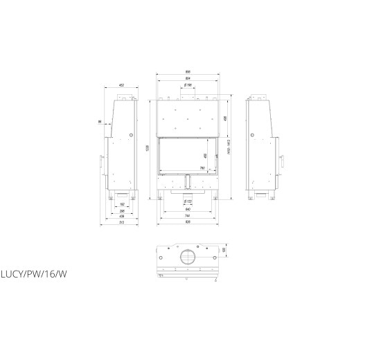 Каминная топка Kratki LUCY PW 16 (16,0 кВт)