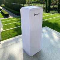 Чехол на газовый обогреватель PATIO MINI белый (чёрный логотип) Kratki