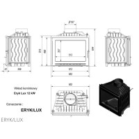 Каминная топка Kratki ERYK 12 LUX (12,0 кВт)