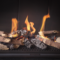 Декоративні елементи з керамічного дерева для газових топок Kratki