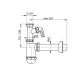 Сифон Alcaplast A43P для умывальника Ø40 с подводом и накидной гайкой 5/4"