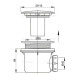 Сифон Alcaplast A49CR для душевого хромированного поддона
