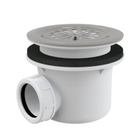 Сифон Alcaplast A48 для душового піддону з нержавіючою peшіткою