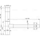 Сифон Alcaplast A402 для умывальника Ø32 DESIGN, цельнометаллический