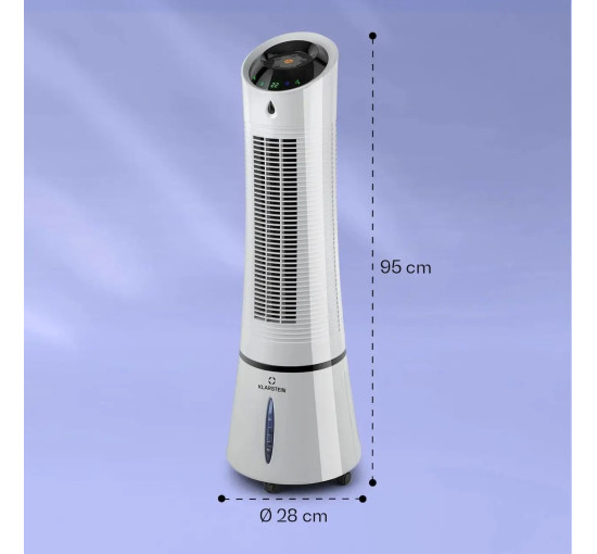 Вентилятор Klarstein Skyscraper Ice Smart 4 в 1 Wifi, 210 м3/ч, с функцией дистанционного управления белый (10040207)
