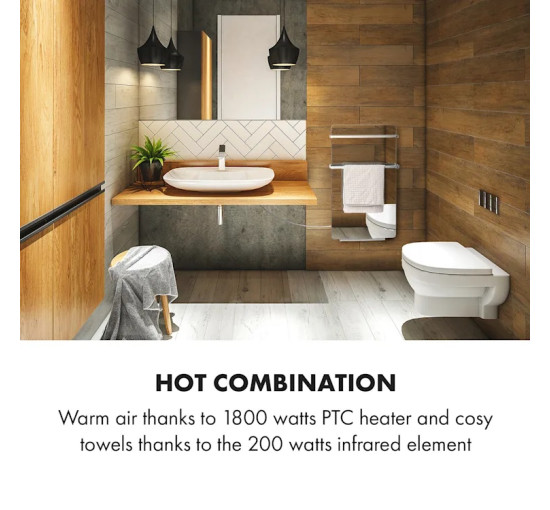 Инфракрасный обогреватель для ванной комнаты KLARSTEIN Hot Spot Crystal Flow 10035036