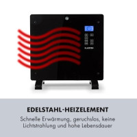 Конвекційний обігрівач Klarstein Norderney 1000 Вт до 20 м², чорний (10032787)