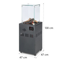 Газовый обогреватель Blumfeldt Flagranti Crystal View 8 кВт нержавеющая сталь (10035094)