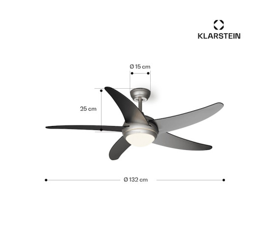 Стельовий вентилятор 2 в 1 Klarstein Bolero 10046083