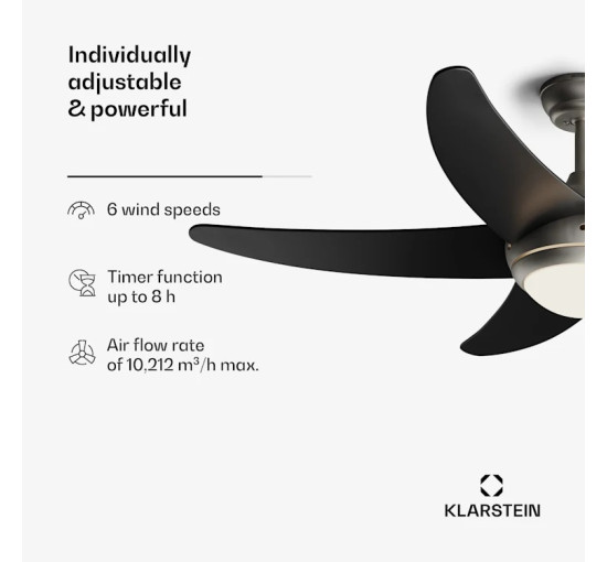 Стельовий вентилятор 2 в 1 Klarstein Bolero 10046083