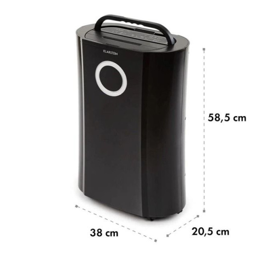 Осушитель воздуха 20 л/сутки с очисткой воздуха KLARSTEIN DryFy Pro Connect 370 Вт, черный (10034118)
