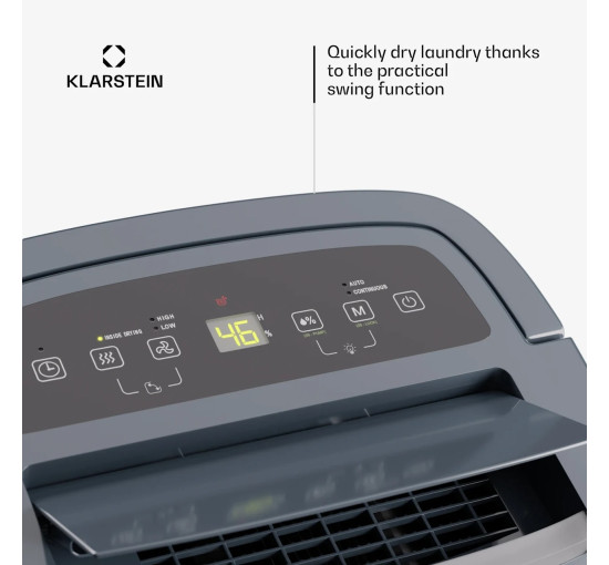 Портативный осушитель Klarstein DryFy Connect 30 Wi-Fi, 25-30 м², 30 л / сутки (10045539)