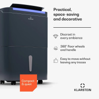 Портативний осушувач Klarstein DryFy Connect 30 Wi-Fi, 25-30 м², 30 л/добу (10045539)