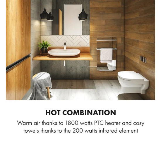 Инфракрасный обогреватель для ванной комнаты KLARSTEIN Hot Spot Crystal Flow 10035036