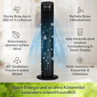 Вентилятор-увлажнитель Klarstein Mistral 5 в 1 360 м³/ч, 50 Вт (10040151)