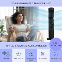 Вентилятор-увлажнитель Klarstein Mistral 5 в 1 360 м³/ч, 50 Вт (10040151)