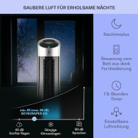 Портативный вентилятор-увлажнитель Klarstein Skyscraper Ice Smart 4 в 1 WiFi 30 Вт, (10040205)