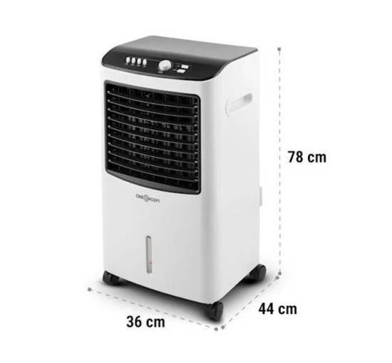 Портативний охолодувач-вентилятор oneConcept MCH-2 3-в-1, 360 м³/год 65 Вт (10029741), має тріщину на корпусі