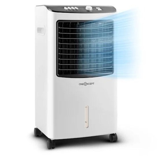 Портативный охладитель-вентилятор oneConcept MCH-2 3-в-1, 360 м³/год 65 Вт (10029741), имеет трещину на корпусе